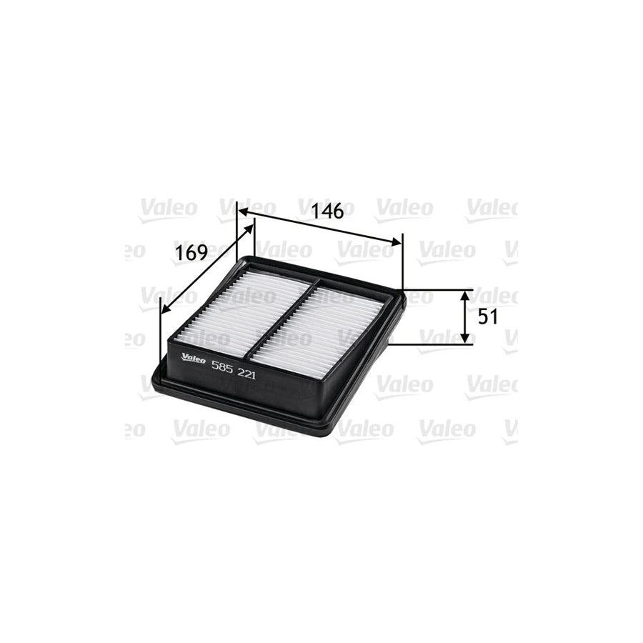 VALEO 585221 Air Filter for HONDA Jazz Hatchback (GD, GE3, GE2) | ML Performance UK Car Parts