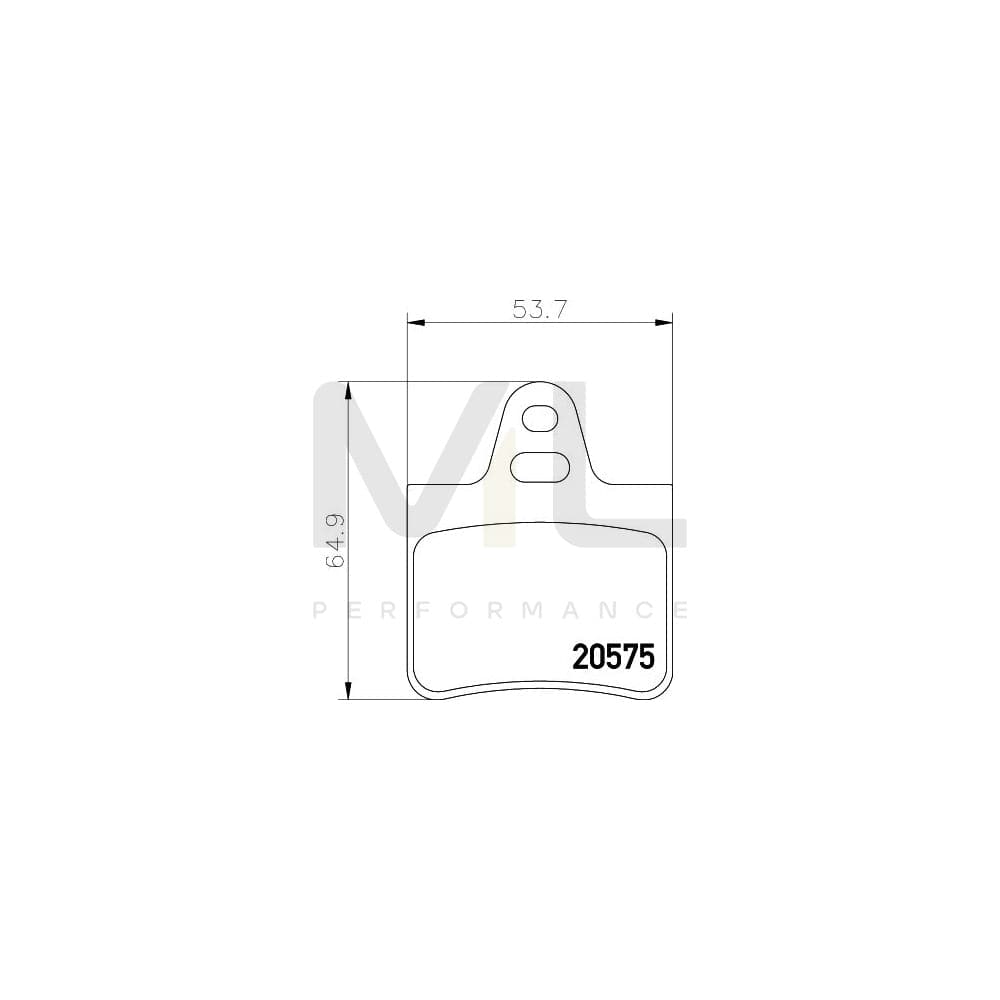 Hella 8DB 355 005-901 Brake Pad Set Not Prepared For Wear Indicator