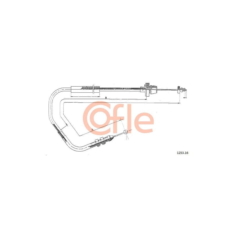 COFLE 1253.16 Throttle Cable for FIAT Uno Hatchback (146)