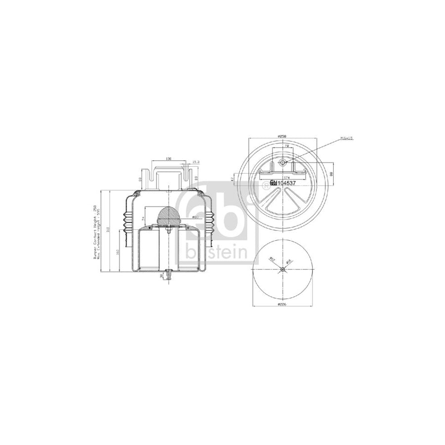 Febi Bilstein 104537 Boot, Air Suspension