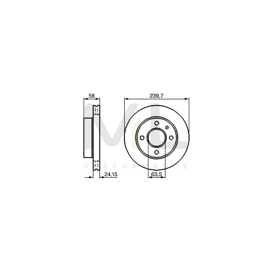 BOSCH 0 986 478 148 Brake Disc Vented, Oiled | ML Performance Car Parts