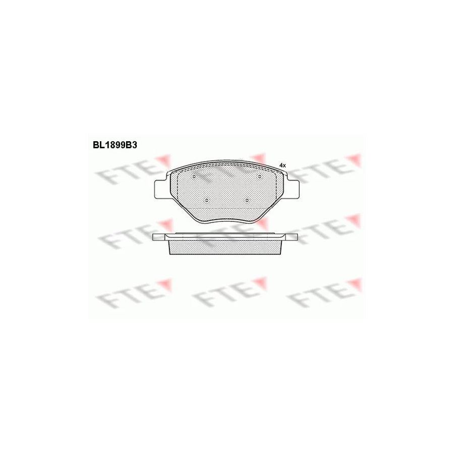 FTE Bl1899B3 Brake Pad Set for Renault Megane