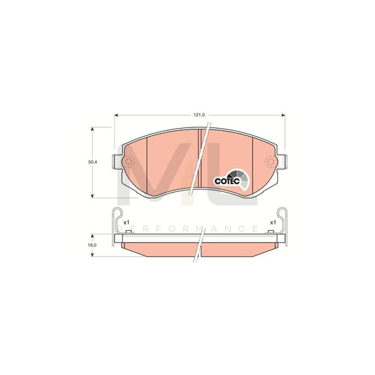 TRW Cotec Gdb3208 Brake Pad Set With Acoustic Wear Warning | ML Performance Car Parts