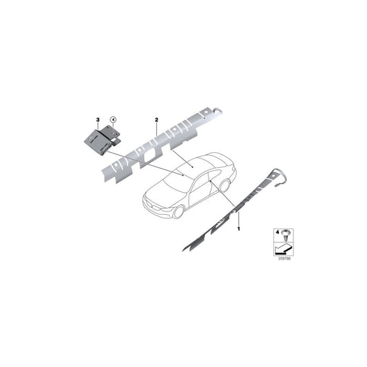Genuine BMW 65209281065 F33 F83 Antenna For Am/Fm, Right (Inc. 428iX, M4 & 435i) | ML Performance US Car Parts
