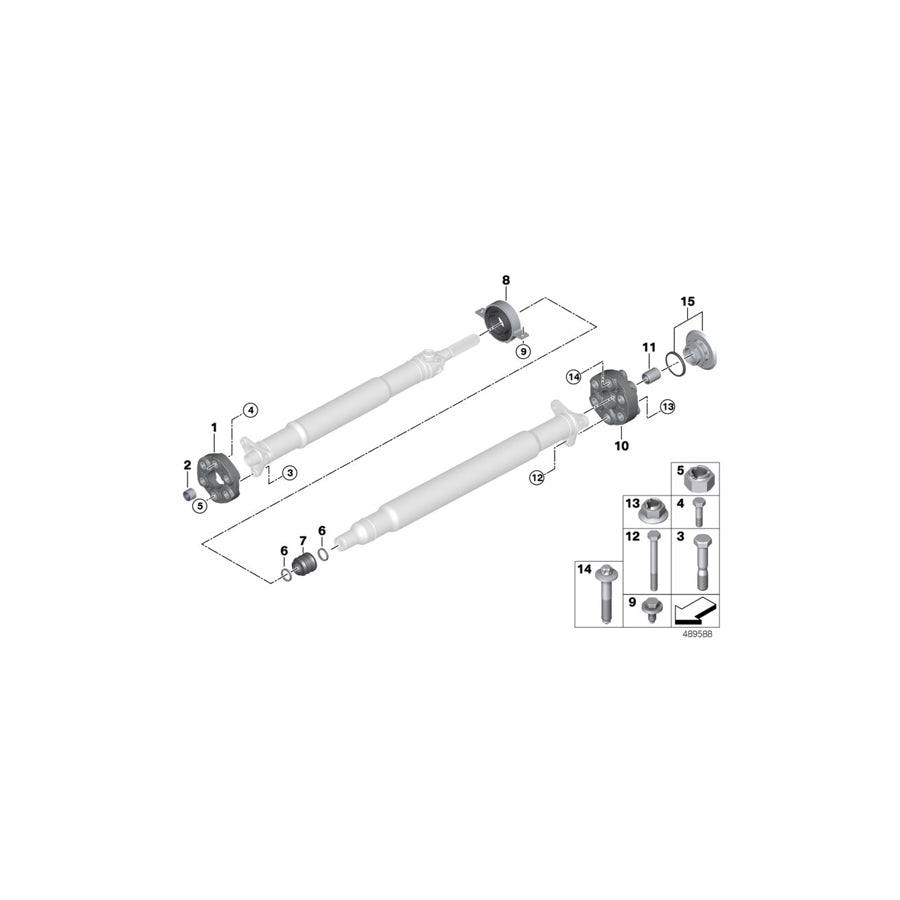 Genuine BMW Mini 26118485605 G15 F92 F93 Center Mount, Aluminium (Inc. 840i, M8 & M850iX) | ML Performance US Car Parts