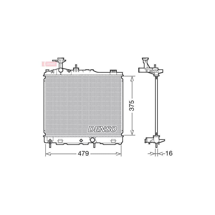 DENSO DRM45039 Engine Radiator for Mitsubishi Mirage / Space Star Hatchback (A0_A)