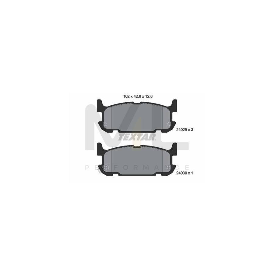 TEXTAR 2402901 Brake pad set for MAZDA MX-5 II (NB) with acoustic wear warning | ML Performance Car Parts