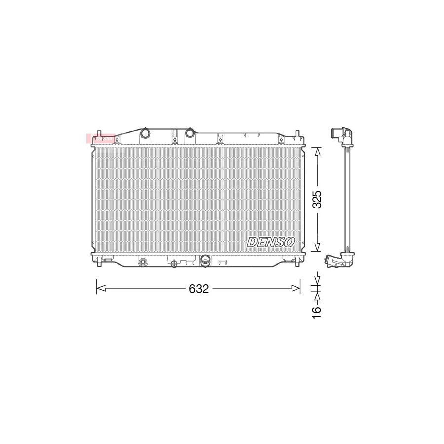 DENSO DRM40043 Engine Radiator for Honda CIVIC IX Hatchback (Fk)