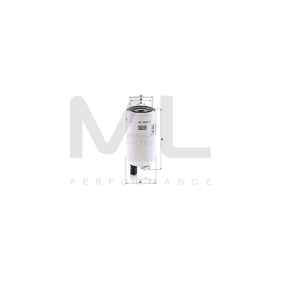 MANN-FILTER WK 9020/1 x Fuel filter Spin-on Filter, with seal