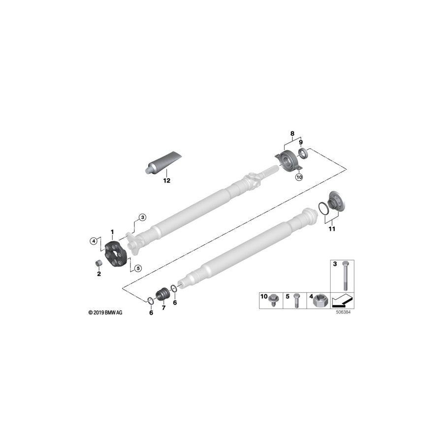 Genuine BMW Mini 26118485603 G15 G16 G14 Center Mount, Aluminium (Inc. 840iX) | ML Performance US Car Parts