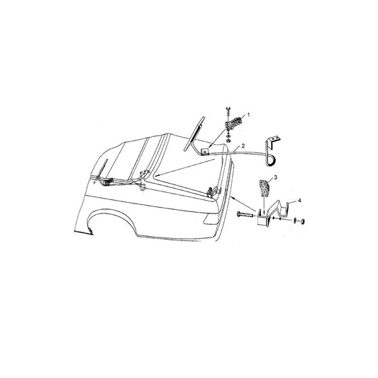 Genuine BMW 54210006048 E21 Right Hardtop Support (Inc. 320i, 318i & 316) | ML Performance US Car Parts