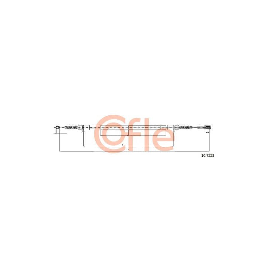 Cofle 10.7558 Hand Brake Cable for Audi A8 D2 (4D2, 4D8)