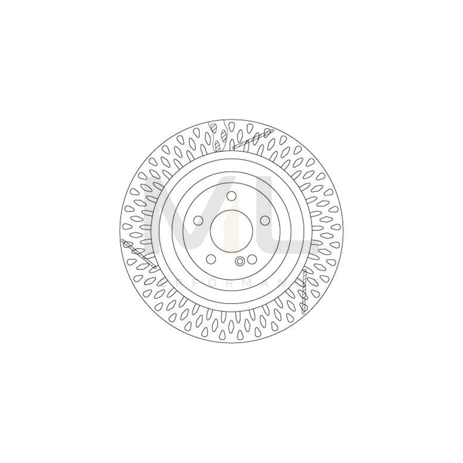 TRW DF6822S Brake Disc Perforated / Vented, Painted | ML Performance Car Parts