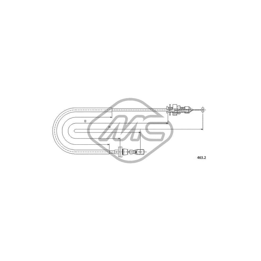 Metalcaucho 81528 Throttle Cable