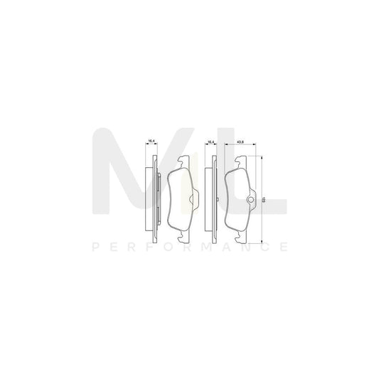 Bosch 0986424654 Brake Pad Set Front Axle, Rear Axle, With Mounting Manual BP370 | ML Performance Car Parts