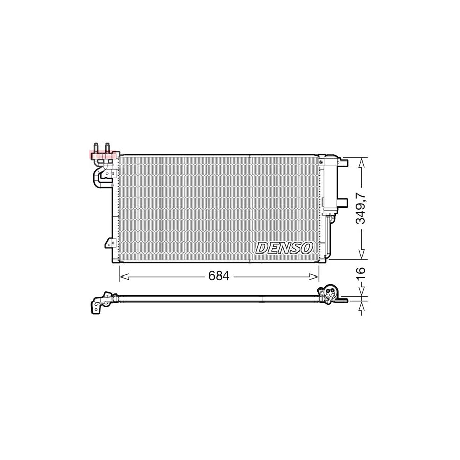 DENSO DCN10045 Air Conditioning Condenser