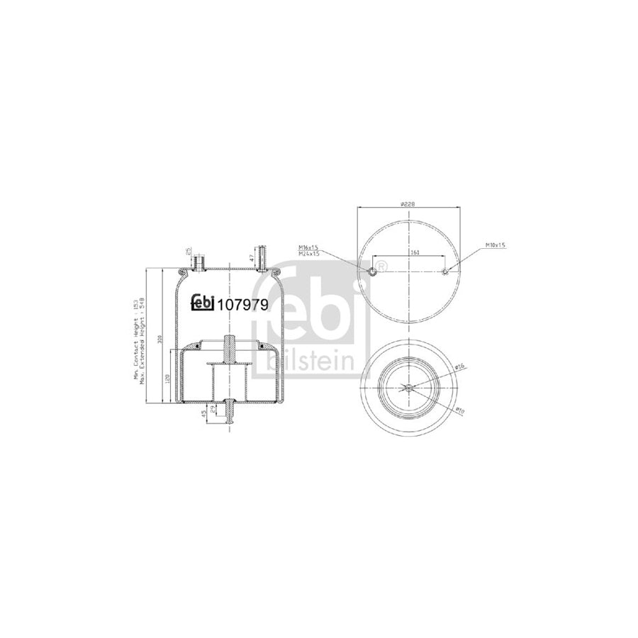 Febi Bilstein 107979 Boot, Air Suspension