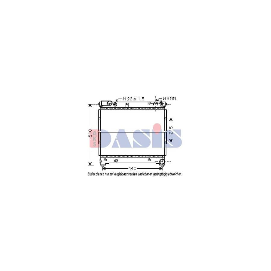 AKS Dasis 320019N Engine Radiator for Suzuki Samurai Off-Road (Sj)