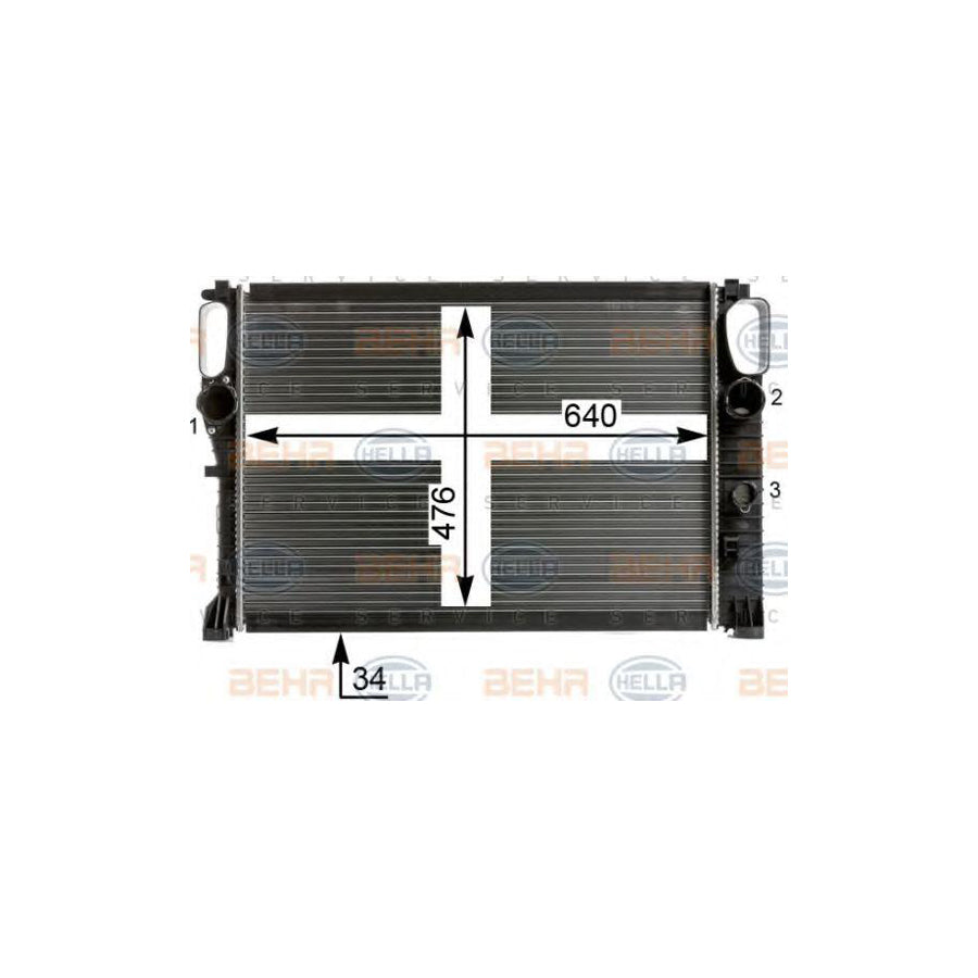 Hella 8MK 376 700-604 Engine Radiator