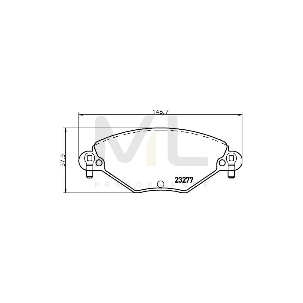 Hella 8DB 355 019-411 Brake Pad Set For Citroën C5 Incl. Wear Warning Contact, With Brake Caliper Screws
