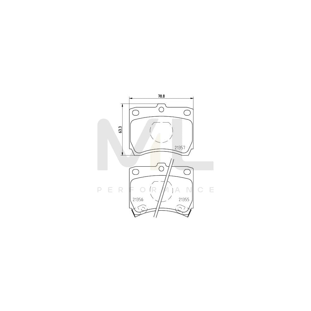 Hella 8DB 355 005-741 Brake Pad Set With Acoustic Wear Warning