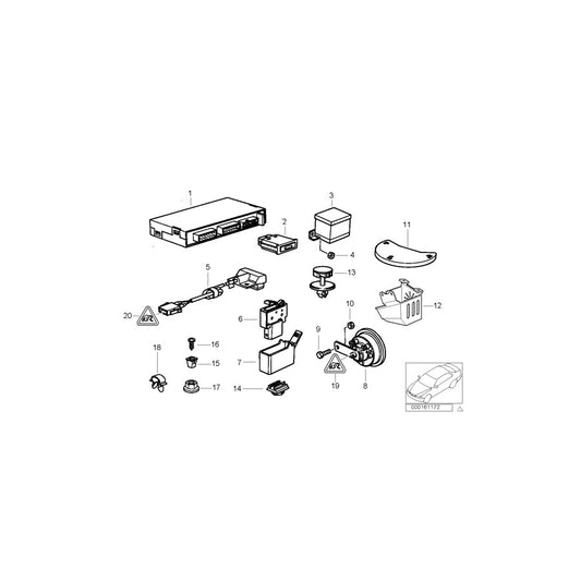 Genuine BMW 65758368680 E36 E31 Control Unit Dwa Without Code DWA IV (Inc. Z3 M, 320i & 325i) | ML Performance US Car Parts