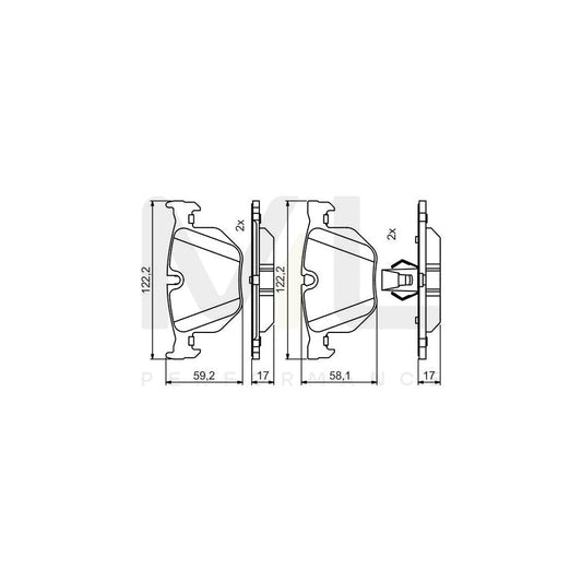 Bosch 0986495481 Brake Pad Set BP2113 | ML Performance Car Parts