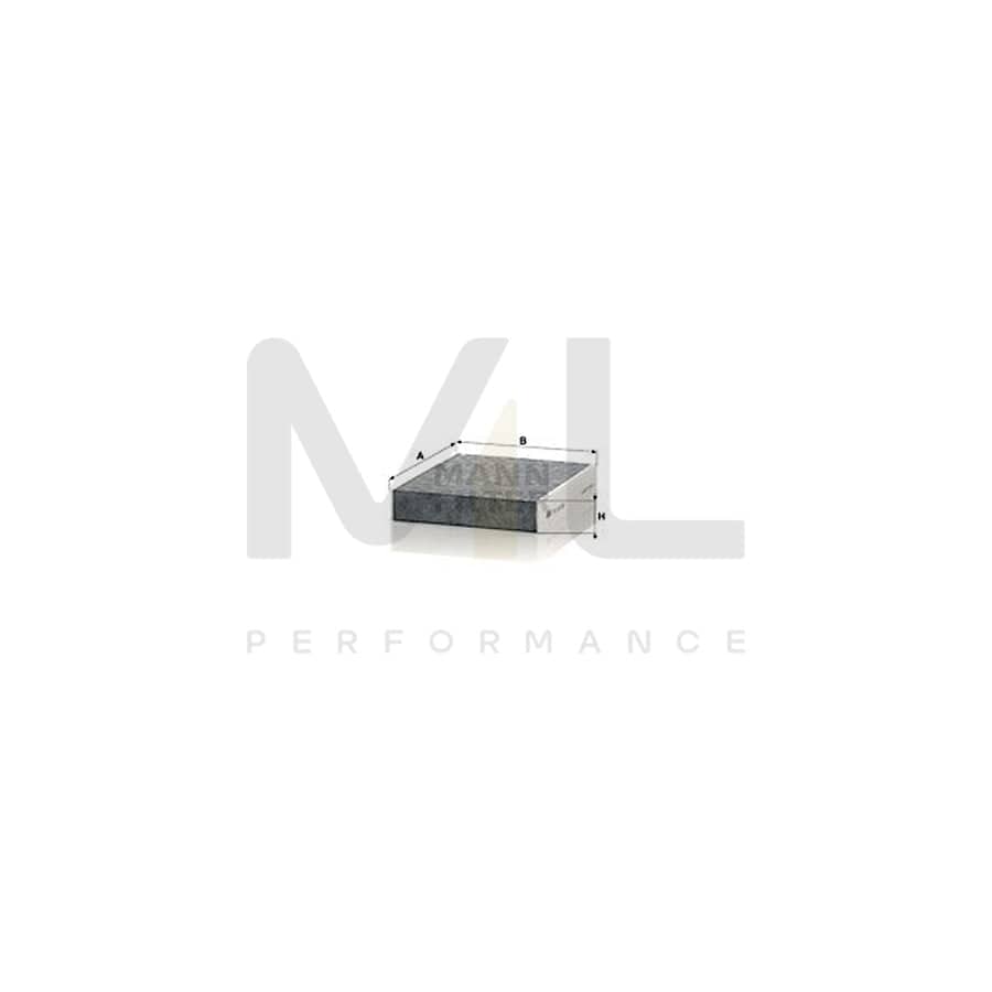 MANN-FILTER CUK 25 006 Pollen filter Activated Carbon Filter