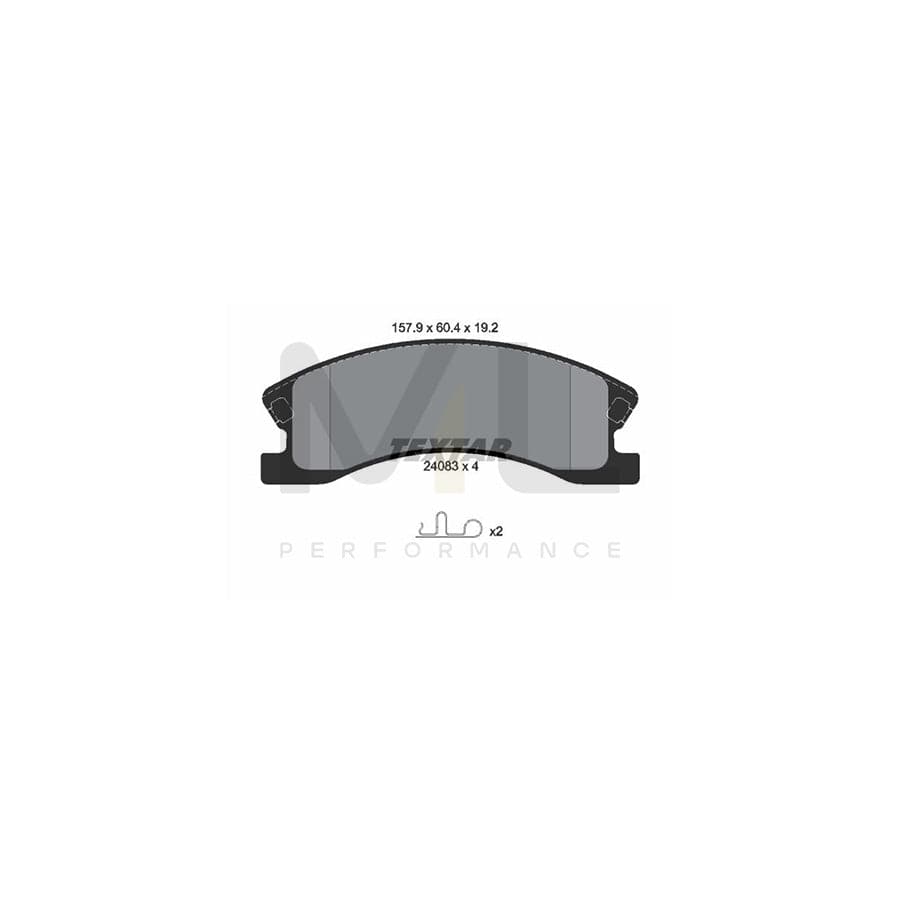 TEXTAR 2408301 Brake pad set for JEEP Grand Cherokee II (WJ, WG) with acoustic wear warning | ML Performance Car Parts