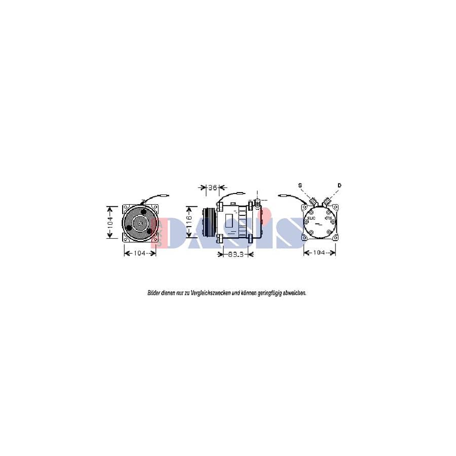 AKS Dasis 850446N Compressor, Air Conditioning