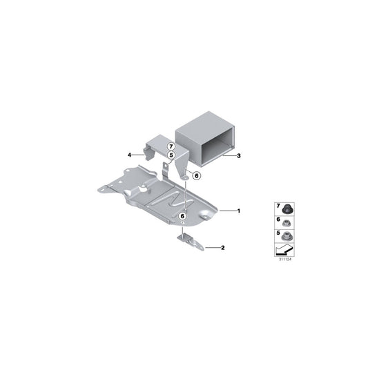 Genuine BMW 61217646100 F07 F07 Bracket (Inc. 530d 155kW, 535d & 535i) | ML Performance US Car Parts