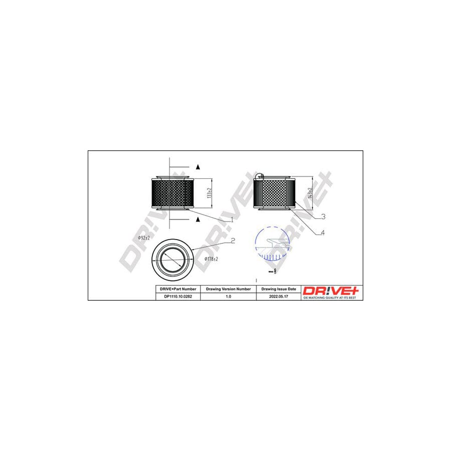 Dr!Ve+ Dp1110.10.0282 Air Filter