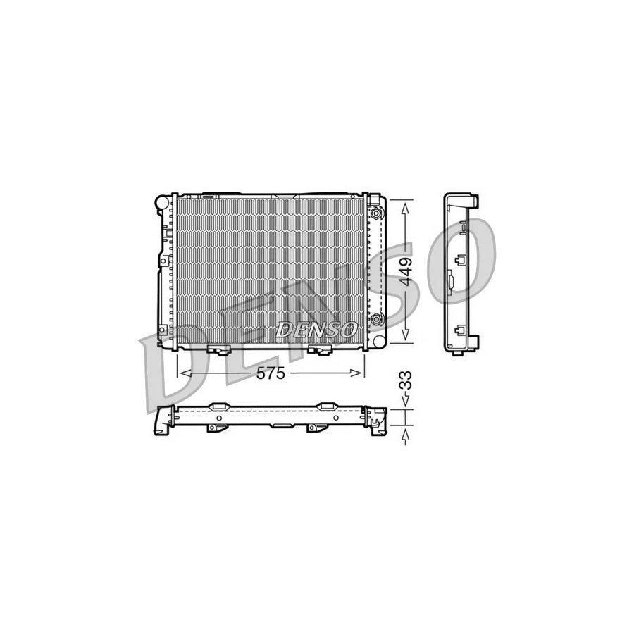 DENSO DRM17061 Engine Radiator Suitable for Mercedes-Benz 190 (W201)
