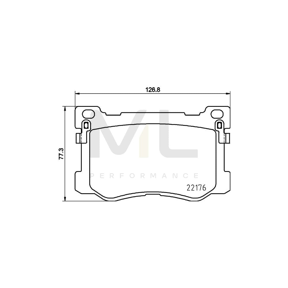 Hella 8DB 355 025-271 Brake Pad Set With Acoustic Wear Warning, With Accessories