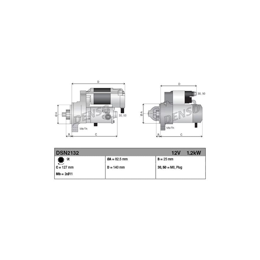 DENSO DSN2132 Starter Motor