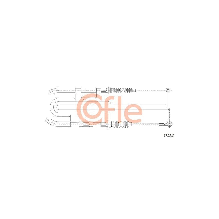 Cofle 92.17.2714 Hand Brake Cable for Isuzu Trooper