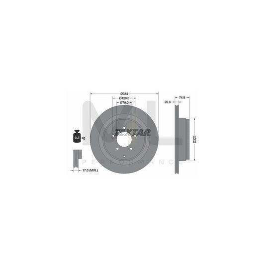 TEXTAR 92175500 Brake Disc Externally Vented, without wheel hub, without wheel studs | ML Performance Car Parts