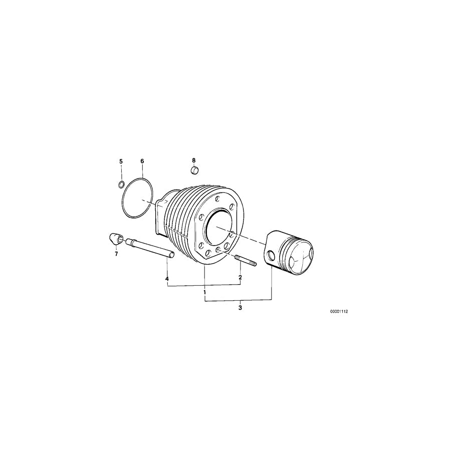 Genuine BMW 11251337262 Piston 81,97 E=9,2 (Inc. R65LS, R65 & R65T) | ML Performance UK Car Parts