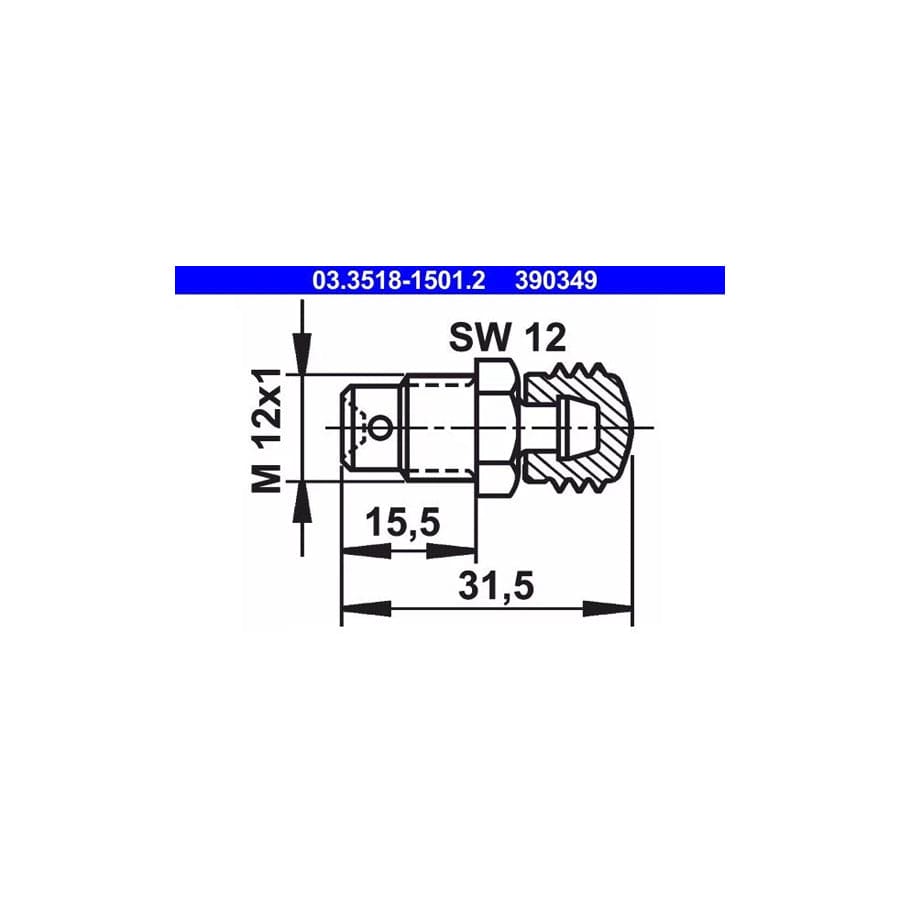 ATE 03.3518-1501.2 Breather Screw / Valve