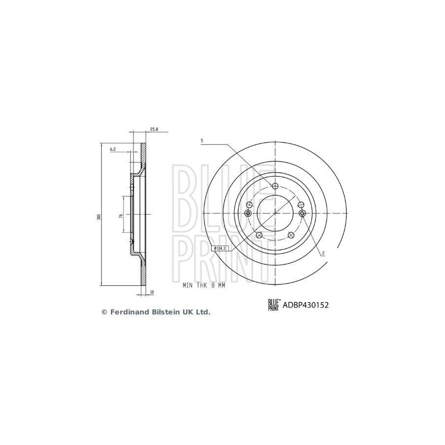 Blue Print Adbp430152 Brake Disc