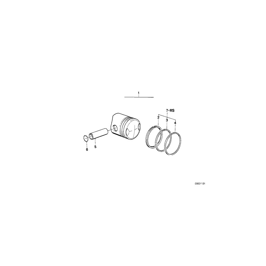 Genuine BMW 11251337244 Piston 69,97 E=8,2 (Inc. R45/N & R45T/N) | ML Performance UK Car Parts