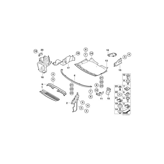 Genuine BMW 51717042079 E66 E67 E65 Seal, Front Left Air Duct (Inc. 760i, 760LiS & 730Li) | ML Performance US Car Parts