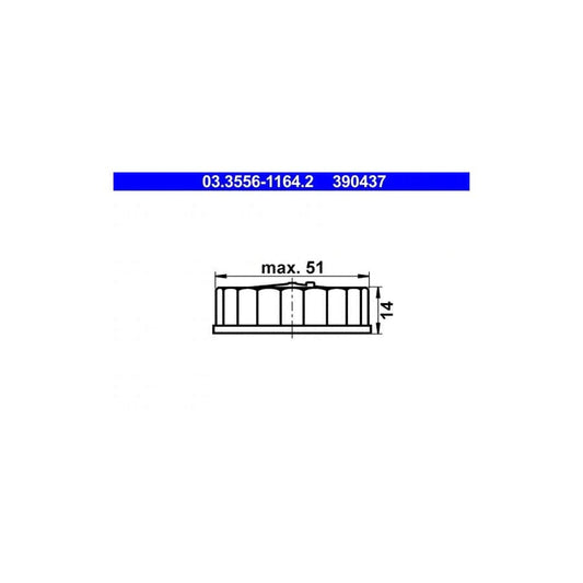 ATE 03.3556-1164.2 Sealing Cap, Brake Fluid Reservoir