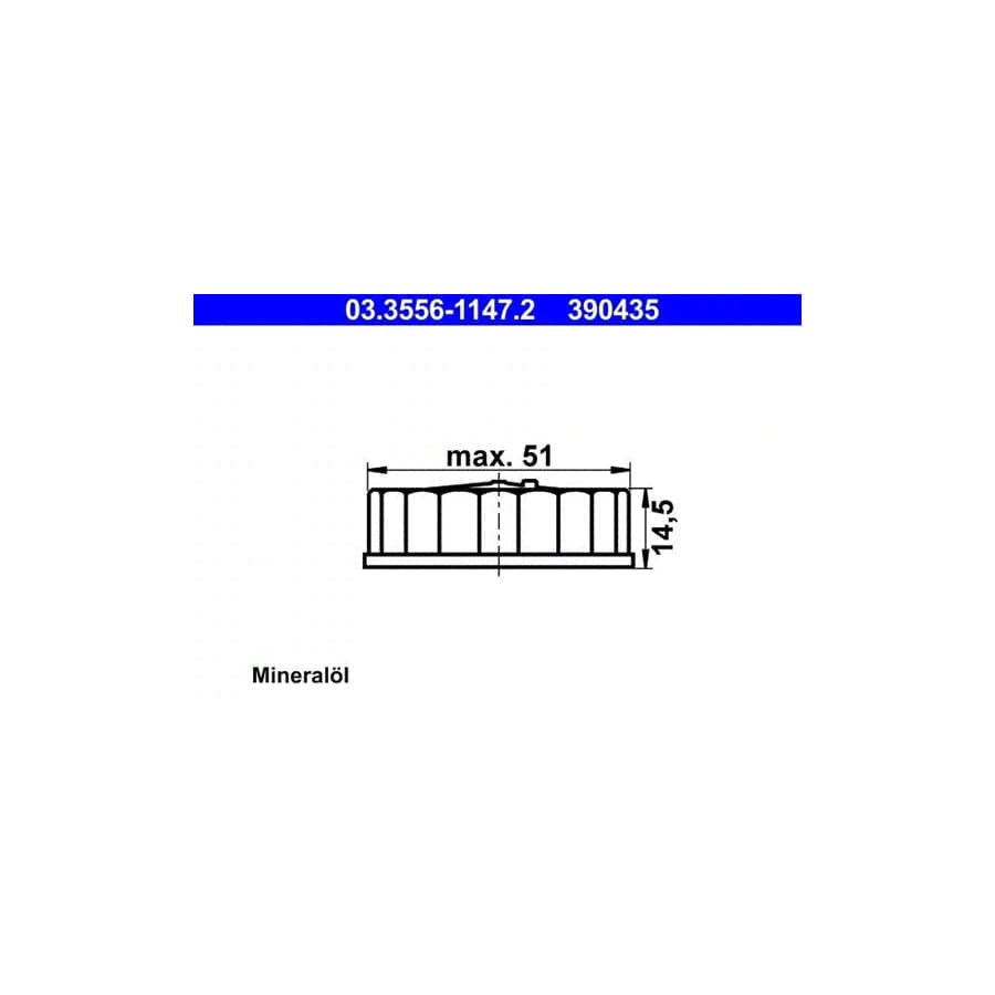 ATE 03.3556-1147.2 Sealing Cap, Brake Fluid Reservoir