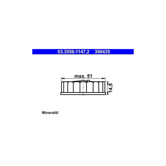ATE 03.3556-1147.2 Sealing Cap, Brake Fluid Reservoir