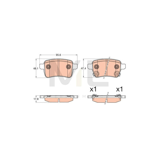 TRW Gdb2032 Brake Pad Set For Fiat 500L (351, 352) With Acoustic Wear Warning | ML Performance Car Parts