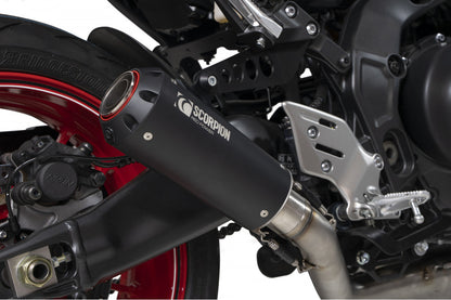 Scorpion PYA116SYSBCER Yamaha MT-09 Red Power Full System - Black Ceramic Coated Sleeve | ML Performance US US
