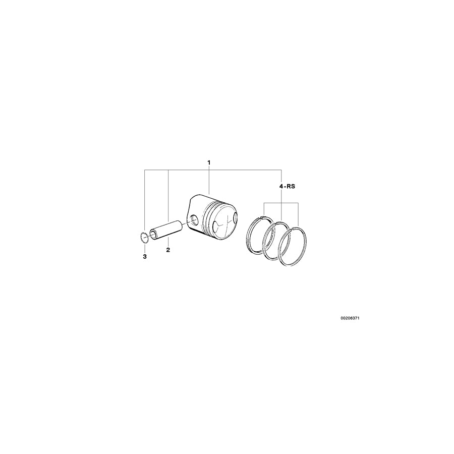 Genuine BMW 11251338335 Piston 93,98 E=8,5 (Inc. R 100 GS & R 100 R) | ML Performance UK Car Parts