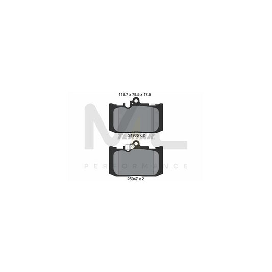 TEXTAR 2496501 Brake pad set with acoustic wear warning | ML Performance Car Parts