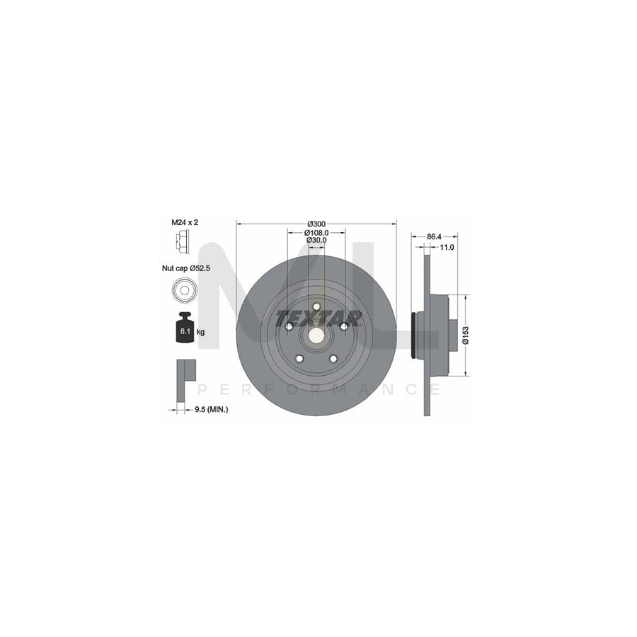 TEXTAR PRO 92159803 Brake Disc Solid, Coated, with integrated magnetic sensor ring, with wheel bearing | ML Performance Car Parts